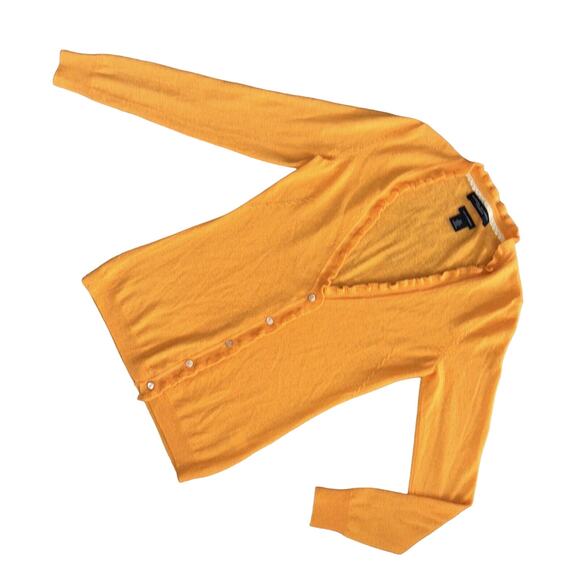 Banana Republic Women's Cashmere Cardigan Sweater Size XS Orange Lightweight EUC - Picture 3 of 7